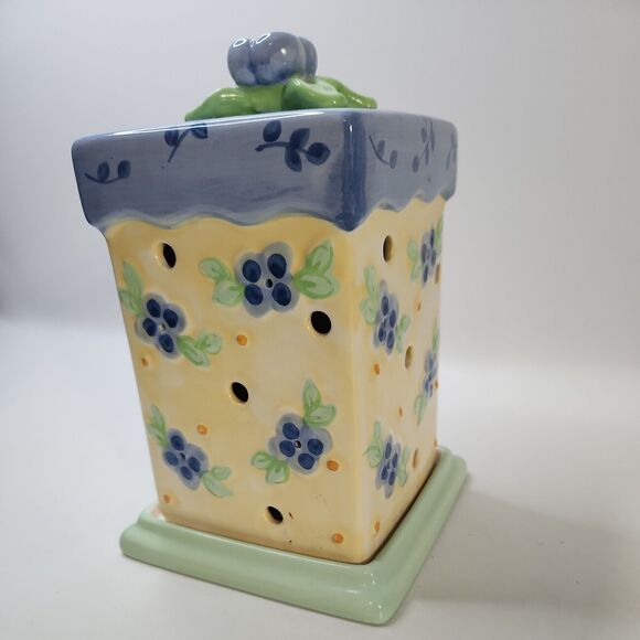 Pfaltzgraff Summer Breeze 2 Pc Large Candle Holder Tealight Votive Lantern - Picture 2 of 11